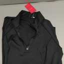 WOWENY Women's Tennis Dress Long Sleeve Golf Dresses with Shorts Zip Front Golf Outfits UPF 50+ Workout Athletic Dresses Black S