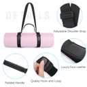 WOMACO Yoga Mat Strap, Adjustable Yoga Mat Carrier with Shoulder Strap & Handle for Women, Men, Portable Picnic Camping Blanket Straps (Black, 1 Pack)