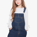 SOLOCOTE GirlVintage Wash Denim Pinafore with Adjustable Straps Jumpsuit Suspender Shortall Bib Pocket 11-12Y