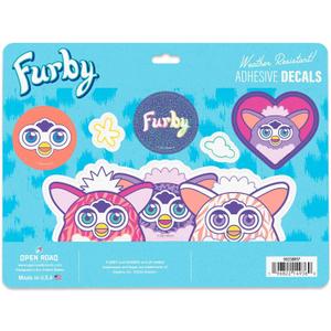 Hasbro Furby Trio Adhesive Vinyl Decals - Fun Set of Furby Stickers for Car, Laptop or Water Bottle (Blue)