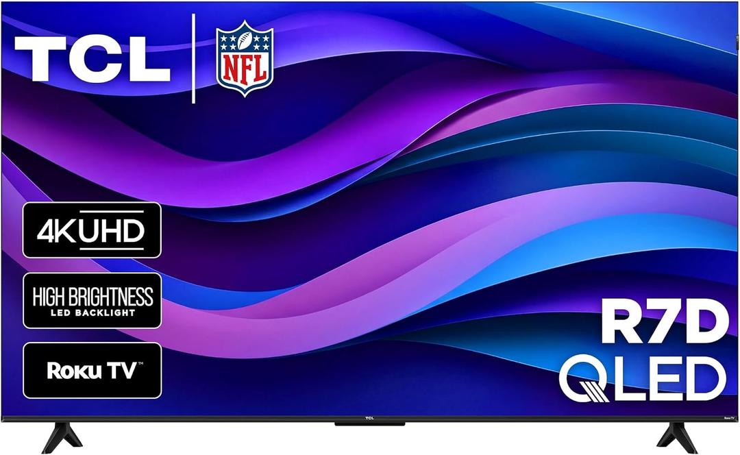 TCL 55-Inch Class R7D Series 4K UHD HDR Roku Smart TV | FullView Bezel-Less Design, Google Cast & AirPlay 2 | Television for Living Room & Bedroom (55R7D, 2026) Streaming Live News, Sports & Movies