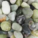 11lbs Natural River Rocks, Polished Pebbles for Plants Garden, 1-2 inch Decorative Jade Stones, Ideal for Fish Tank, Vases, Crafting, Home Decor and Garden Landscaping Rocks,Jade