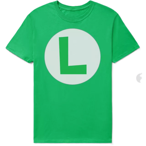 Nintendo Super Mario Luigi Icon Costume T-Shirt XL Kelly Green