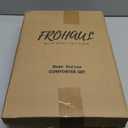 Boho Queen Comforter Set,Grey Rhombus Tufted Queen Size Comforter Set with Corner Loops,3 Pieces Embroidery Shabby Chic Bedding Comforter Sets for All Seasons(Grey,Queen)