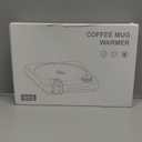 Saker Coffee Mug Warmer – Smart Candle Warmer with Temperature Display, Adjustable Timer (1-12 Hrs), Auto Shut-Off, Tri-Color Light Strip, and Knob Control for Desk(Grey)