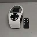 450W Mini Space Heater With Temperature Detection, Remote Wall Outlet Electric Space Heater as Seen on TV with Adjustable Thermostat and Timer and Led Display, Compact for Office Room RV (Smart-White)