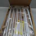 Regalo Safety 29-49" Easy Step Extra Wide Baby Gate for Doorways & Bottom of Stairs, Pressure Mounted Safety Gate with Door for Babies, Toddlers & Pets, White