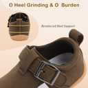 JOINFREE Toddler Shoes Girls Boys Lightweight Dress Shoes Wide Barefoot Flats Fashion School Shoe Kids Fall Walking Sneakers (Brown)