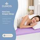 DUMOS 2 Inch Cooling Memory Foam Mattress Topper Full, Gel Ventilated Soft Pressure Relief Mattress Pad, Breathable Bed Topper for Bedroom, RV, Camper and Sleeper Sofa, CertiPUR-US Certified, Purple