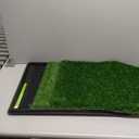 LOOBANI Dog Grass Pad with Tray - Dog Litter Box - Indoor Potty for Apartment and Patio Training - with 2 Packs Grass Pee Pads for Replacement, 20×25 Inch