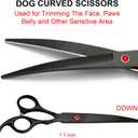 Professional Dog Grooming Scissors kit Black 5 in 1, Dog Shears for Grooming 6CR Premium Stainless Steel Grooming Scissors Kit for Dogs Cat Pet