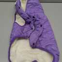 Fleece Hoodie, Windproof Waterproof Dog Coat, Winter Warm Jacket, Cold Weather Pet Apparel Clothes Vest for Small Medium Large Dogs (2XL, Purple)