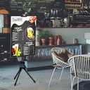 WHAUU Sign Stand,Double-Sided Advertising Display Tripod Sign Holder, Adjustable Pedestal Banner Stand Height Up to 79 in,Poster Stands for Wedding, Restaurant or Business(Poster not Included)