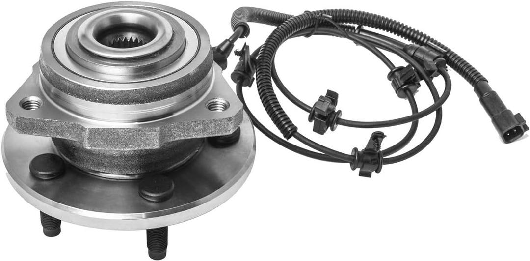 Front Left Wheel Hub and Bearing Assembly Driver Side Compatible With 2002-2007 Jeep Liberty (4-Wheel ABS Only) AUQDD 513176 [5 Lug Hub, W/ABS]