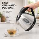 Moss & Stone Stainless Steel Electric Kettle, 1.2L Cordless 1500W