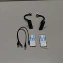 Wireless Picture Lights 12", 4400mAh Battery Powered Cordless Wall Lights, 2Pack Dimmable Remote Timer for Painting Artwork Living Room (Black)