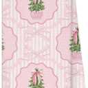 JINYO Grandmillennial Pink Christmas Kitchen Towels, Coquette Pink Bow Chinoiserie Christmas Tree Decorative Hand Towels for Bathroom Kitchen, Preppy Xmas Tree Dish Tea Towel, 16x24 Inch