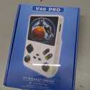 FVBADE 35000 in 1 V40 PRO Handheld Game Console 3.5 inch IPS Screen Mini Retro Console 3800mAh Portable Pocket Arcade 45+ Mainstream Emulator 256G TF Card Transparent(Red)