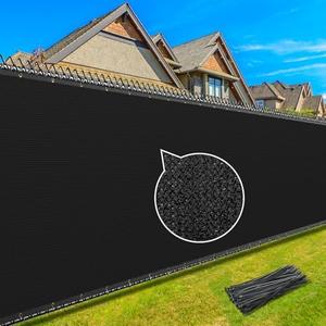 Kesfitt Fence Privacy Screen,6FTX50FT Heavy Duty 170GSM Fence Covering Privacy with Straps & Brass Grommets,90% Privacy Blockage Mesh Shade Net for Balcony Yard Outdoor Pool