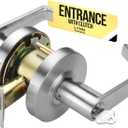 LYNN HARDWARE - ENTRANCE WITH CLUTCH Commercial Door Lock - Heavy-Duty Designer Handles for Doors - Durable Grade 2 Indoor Locks for Doors - Cylindrical Door Handle Lock - ADA Compliant - Satin Chrome