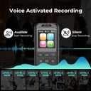 32GB Digital Voice Recorder, Small Voice Activated Recorders with Playback, 1536Kbps Audio, 70dB Noise Reduction, A-B Repeat Recording Device Portable Mini for Lectures, Meetings, Interview etc
