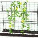 Garden Cucumber Trellis for Climbing Plants Outdoor, 65 x 48 inch U-Shaped Garden Arch Trellis, Pea Tomato Cucumber for Raised Bed, 120x160-BLK