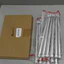 Macarrie 24 Packs Flameless Taper Candles Battery Operated Fake 11 Inch Long Candlelight LED Flameless Candlesticks Flickering Tapered for Spring Summer Wedding(Silver)