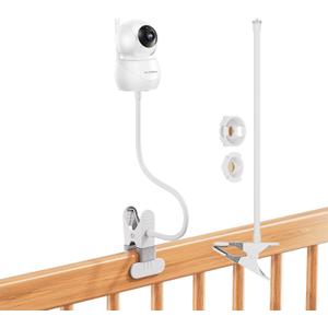 Baby Monitor Clip Mount Compatible with HelloBaby Monitor HB6550 / HB65 / HB66 / HB248, 15.7inch Flexible Gooseneck Hello Baby Camera Mount,Baby Camera Holder Stand with 2 Adapters