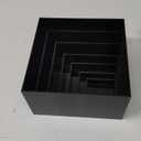 Geelin 8 Pack Acrylic Cube Risers Acrylic Boxes for Food Display Decorative Stands with Hollow Bottoms for Jewelry Food Buffet Risers Display Candy Table Decor, 8 Sizes, (Black)