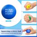 Sotiff 100 Pcs Stress Balls Bulk for Adults Colorful Foam Stress Relief Gift Toys with Motivational Quotes Squeeze Balls for Office Relief Employee Appreciation(Four Colors,Uplifting)
