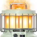 FLEXTAILGEAR Rechargeable 3-in-1 Vintage Flame Light, Camping Lantern with 9600mAh Battery, Portable led lamp with Humidification Mode, Three-Level lamp for Patio, Hiking, Bedroom, Garden Decor Green