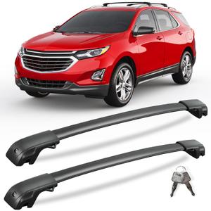 KINGGERI 220lbs Lockable Roof Rack Cross Bars Compatible with 2018-2024 Chevy Chevrolet Equinox & GMC Terrain, Heavy Duty Aluminum Roof Rails Crossbars Luggage Accessories