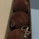 Liliful 15 Pcs Velvet Christmas Balls Bulk Flocked Christmas Tree Ball Ornaments Plastic Xmas Decorative Hanging Ornaments(Brown,3.15 Inch)