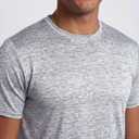 5 Pack Men's Dry Fit Workout T Shirts Crew Neck Athletic Gym Running Tees (L)