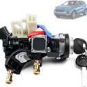 81900-D9G00 Ignition Lock Switch Set Assembly with 2 Keys Compatible with Kia Sportage 2017-2022 Ignition Lock Housing Case & Cylinder Start Barrel Replace# 81900D9G00 81905-D9760