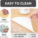 2 x FIFTY FEET 18X96 Inch Shelf Liner with Scissor & Tape Measure for Kitchen Cabinets, PVC Drawer Liner for Dresser Non-Slip Bathroom, Non-Adhesive Cabinet Liner Washable (Orange Crack)