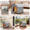 Indoor Dog House with Warm Plush Mat and Elevated Feet,Soft Dog Bed House for Medium Size Dog and Multiple Large Cat,Max Pets Size 20.8 X 13.7 Inches
