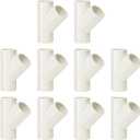 MECCANIXITY 10 Pcs PVC Fitting, 3 Way 45 Degree 25mm Inner DIA PVC Connectors PVC Elbow PVC Pipe Fittings PVC Coupling PVC Furniture Corner Connector for DIY Garden Support Structure, White
