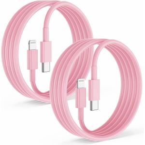 2Pack for Apple iPhone14 pro max Fast Charger Cable Pink 6ft [Apple MFi Certified], USB Type C to Lightning Cable 6 Foot Apple iPhone Charging Cord for Apple iPhone 14 /iPhone13/iPhone12 Pro