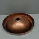 Monarch Abode Bathroom Sink 17-Inch Oval Skirted Drop In Bathroom Sink, Top Mount Hand Hammered Pure Copper Vanity Sinks for Countertop, Powder Room or Restroom, Drop in Sinks for Bathrooms