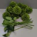 Hananona 12 Pcs Artificial Chrysanthemums Flowers Ball Flower, Fake Mums Flowers Green Silk Flowers for Home Decor Indoor Floral Arrangement St Patricks Day Table Centerpiece (12, Green)