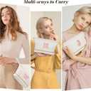 Makeup Bag for Girls Gift, Personalized Valentines Day Gifts Initial Women Makeup Bag for Travel, Double Layer Cosmetic Bag with Brush Organizer Preppy Make up Bag for Teen Girl Trendy - U