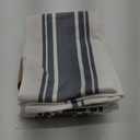 Kitchen Towels Set  Pack of 6 (20 x 30) Extra Large Premium Cotton Dish Towels for Kitchen  Super Striped Towels  Absorbent  100% Cotton  with Hanging Loop  Dark Grey