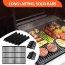 Porcelain Steel Heat Deflectors Plates Flavorizer Bars with 2Pack Cast Iron Cooking Grates for Weber Genesis Grill Replacement Parts E300 S300 Sereies 7524 7528 7620 7622 Replace