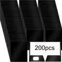 Yeaqee 200 Pack Paper Pocket Folders with 2 Pocket Glossy Laminated Letter Size File Folders Bulk Paper Portfolios with File Presentation for School,Office,Home,Bussines,Teacher, College(Black)