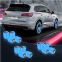12PCS Luminous Car Tire Valve Stem Caps, American Flag Valve Stem Caps, Universal Dustproof Corrosion Resistant Air Caps Cover, Auto Accessories Fit for Motorcycles SUV Trucks Bicycles (Blue/Flag) (Blue/Flag)