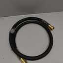 Heavy Duty Premium Garden Hose 5ft x 5/8", 300PSI Working, 1000PSI Burst, Hybrid Rubber Water Hose with Transparent Swivel Handle - Hot/Cold Water - Five Layered Braiding with Brass fittings (Black)