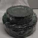 U-QE 60PCS Clear Green Plastic Plates - Green Plates Disposable Heavy Duty - Disposable Plastic Plate for Party, Weddings and Formal Occasions Including 30 Dinner Plate 10" & 30 Appetizer 7"