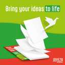 JOYEZA Premium Printable Vinyl Sticker Paper for Inkjet Printer - 25 Sheets Matte White Waterproof, Dries Quickly Vivid Colors, Holds Ink well- Tear Resistant - Inkjet & Laser Printer