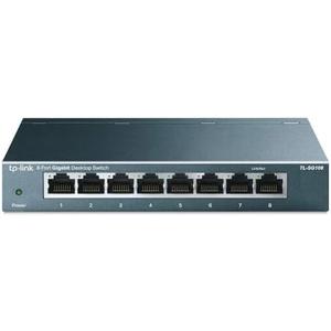 TP-Link 8 Port Gigabit Ethernet Network Switch - Ethernet Splitter | Plug & Play | Fanless | Sturdy Metal w/ Shielded Ports | Traffic Optimization | Unmanaged | Lifetime Protection (TL-SG108)